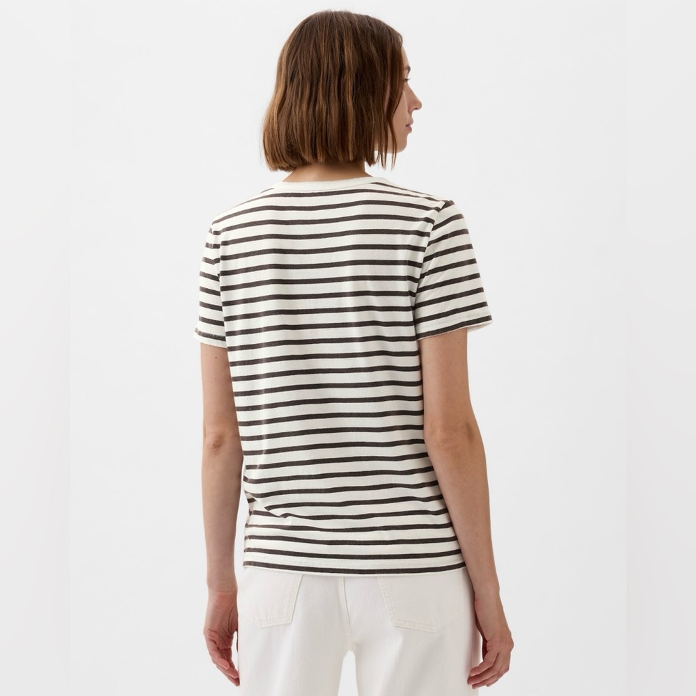 Gap Organic Cotton Stripe Crewneck T-Shirt - Picture 2 of 8